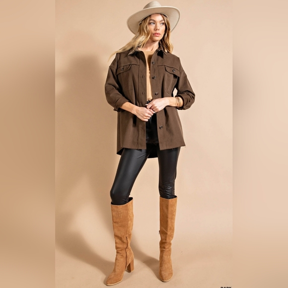 ALL YOU NEED IS LOVE Soft Shirt Jacket - Picture 2 of 5